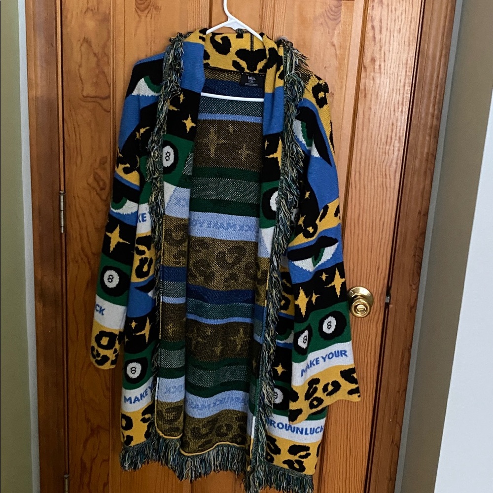 Dressed in LALA Multicolor Patterned Cardigan - Picture 2 of 5